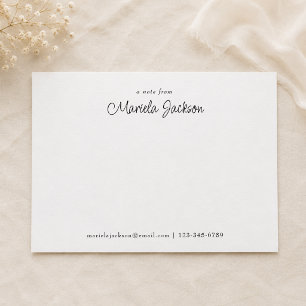 Simple Minimalist Script Card