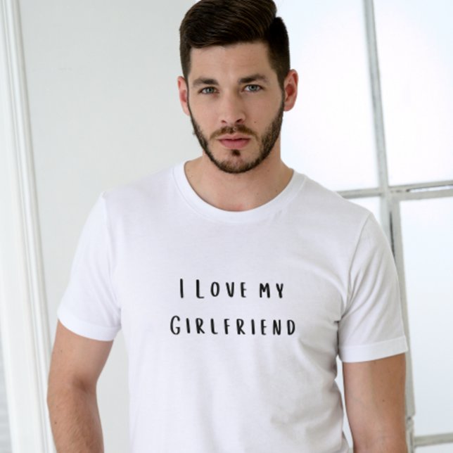 Simple minimalist script I love my girlfriend  T-Shirt (Creator Uploaded)