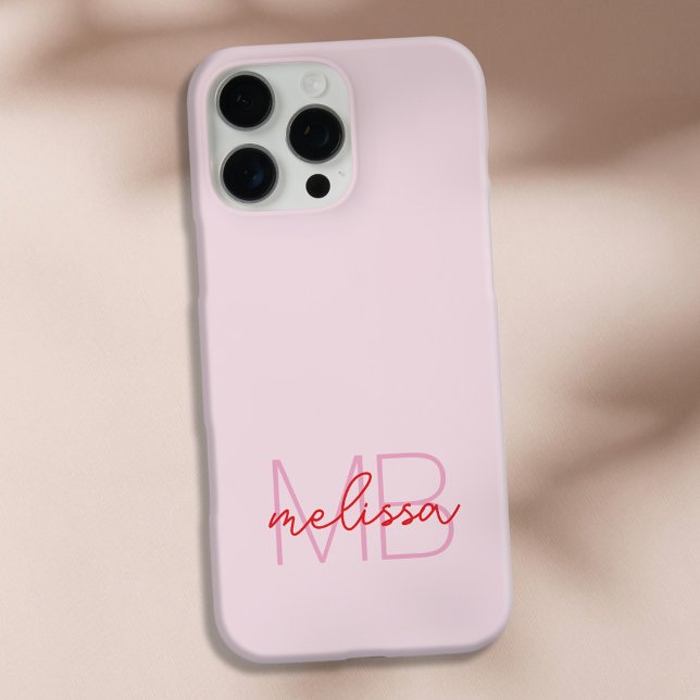 Simple Minimalist Script Initial Monogram Case-Mate iPhone Case (Creator Uploaded)