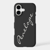 Simple Minimalist Script Name Black Custom Name