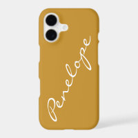 Simple Minimalist Script Name Mustard Custom Name