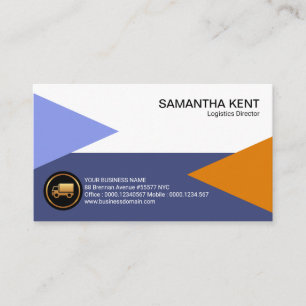 Simple Minimalist Sea Land Air Colours Logistics Business Card