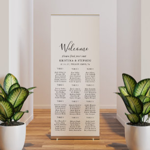 Simple Minimalist Seating Chart Retractable Banner