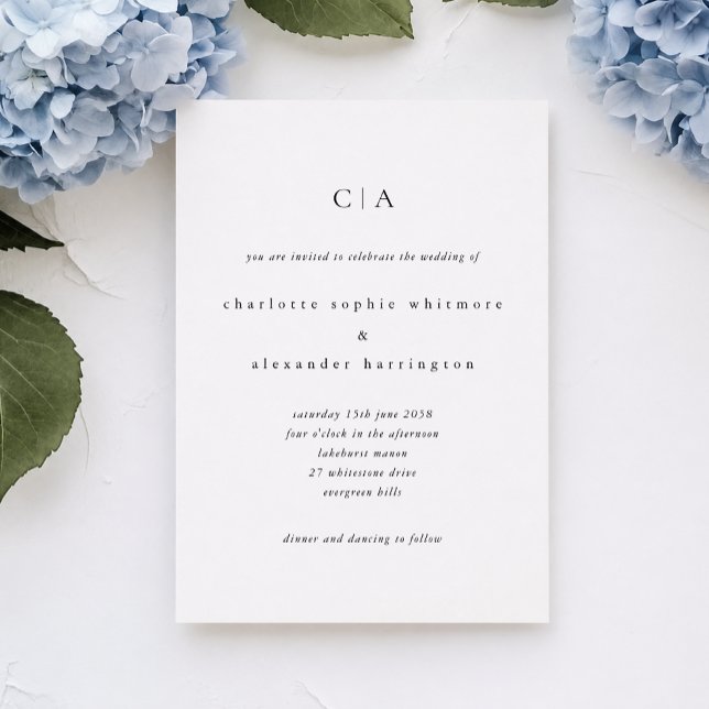 Simple, minimalist, small letters, small caps  invitation (Creator Uploaded)