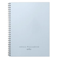 Simple Minimalist Soft Blue Personalized Name