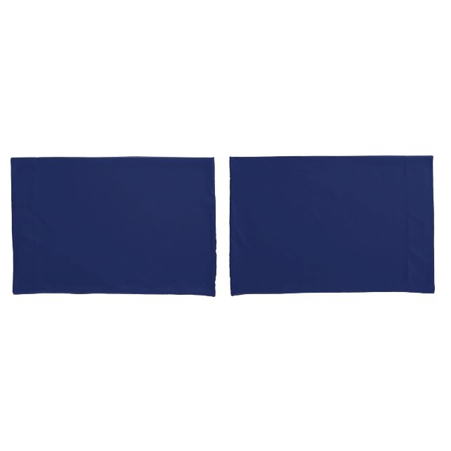 Simple Minimalist Solid Colour Dark Navy Blue Pillowcase (Front-Set)