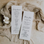 Simple Minimalist Spanish Wedding Program Programme<br><div class="desc">This simple minimalist Spanish wedding program is perfect for a modern wedding. The simple and elegant design features classic and fancy script typography in black and white.</div>