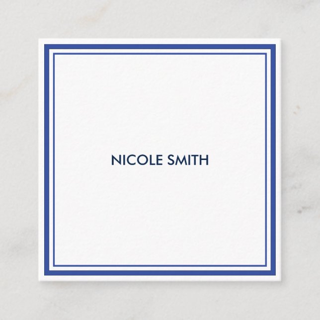 Simple Minimalist Square Business Card (Front)