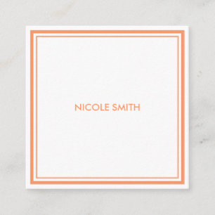Simple Minimalist Square Business Card