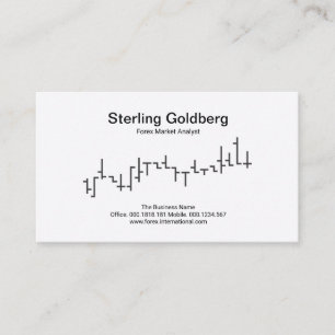 Simple Minimalist Stock Exchange Graph Investment Business Card