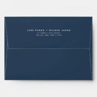 Simple Minimalist Stone Blu Printed Return Address