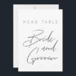 Simple Minimalist Table Number Bride & Groom<br><div class="desc">Design features an handwritten font and modern minimalist design. Designed to coordinate with for the «ESSENTIALS» Wedding Invitation Collection. To change details,  click «Personalise». View the collection link on this page to see all of the matching items in this beautiful design or see the collection here: https://bit.ly/3iNzQAD</div>