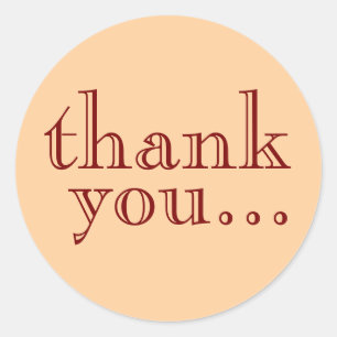 Simple Minimalist Thank You Business Customer Classic Round Sticker