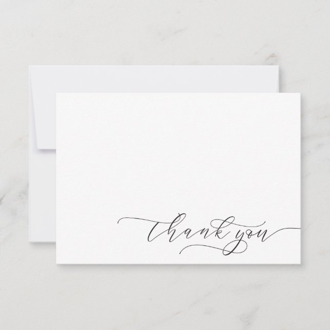Simple Minimalist Thank You Script | Black  (Front)
