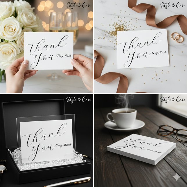 Simple Minimalist Thank You Very Much Greeting Car Card (Simple Minimalist Thank You Very Much Greeting Car Note Card)