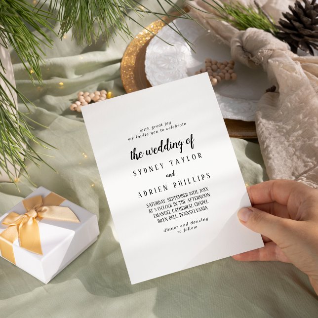 Simple Minimalist The Wedding Of Invitation (Creator Uploaded)