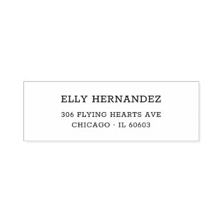 Simple Minimalist Typewriter 11 | Return Address Self-inking Stamp