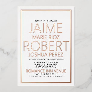 SIMPLE & MINIMALIST Typography Black Wedding Foil 
