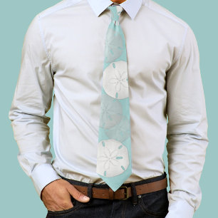 Simple Minimalist Watercolor Turquoise Blue Basic Tie