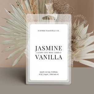 Simple Minimalist Wax Melt Candle Rectangle Label