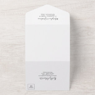 Simple Minimalist Wedding All In One Invitation