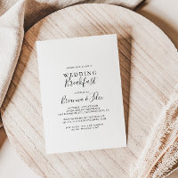 Simple Minimalist Wedding Breakfast