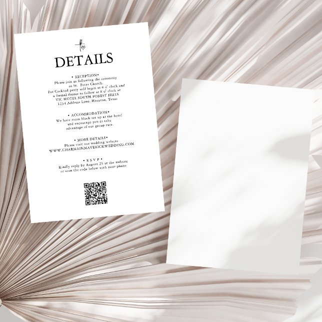 Simple Minimalist Wedding Enclosure Card (Creator Uploaded)