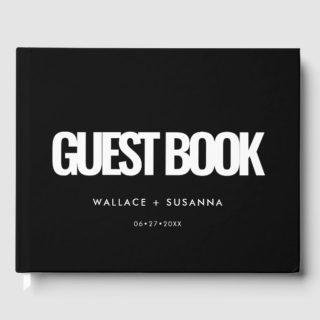 Simple minimalist wedding guest book (Front)