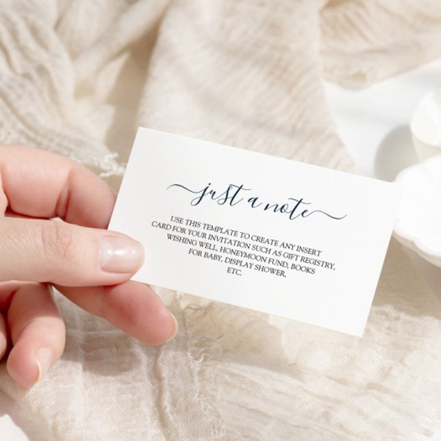 Simple Minimalist Wedding Insert Enclosure Card (Creator Uploaded)