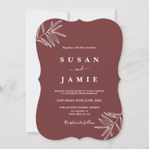 Simple Minimalist wedding Invitation