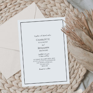 Simple Minimalist Wedding Invitation