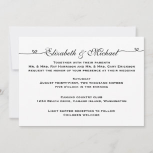 Simple Minimalist Wedding Invitation