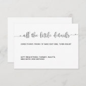 Simple Minimalist Wedding Invitation RSVP Card (Front/Back)