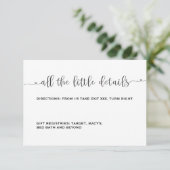 Simple Minimalist Wedding Invitation RSVP Card (Standing Front)