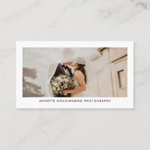 Simple Minimalist Wedding Photography Business Card