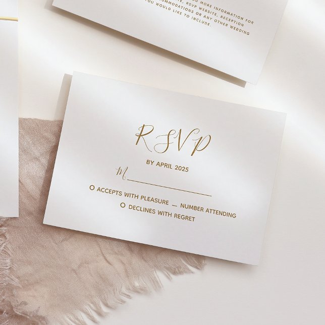 Simple Minimalist Wedding RSVP Card (Creator Uploaded)