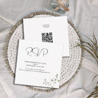 Simple Minimalist Wedding RSVP Card