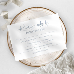 Simple Minimalist Wedding RSVP Cards