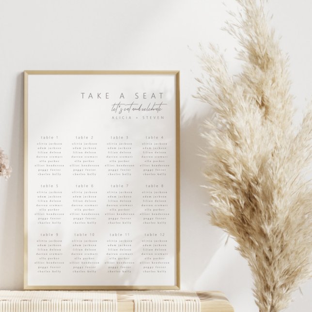 Simple Minimalist Wedding Seating Chart (Creator Uploaded)