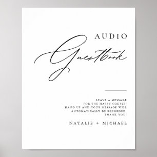 Simple Minimalist Wedding Telephone Guestbook Sign