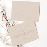 Simple Minimalist Wedding Thank You Card<br><div class="desc">Design features an handwritten font and modern minimalist design. Designed to coordinate with for the «SERENA» Wedding Invitation Collection. To change details,  click «Personalise this template». View the collection link on this page to see all of the matching items in this beautiful design</div>