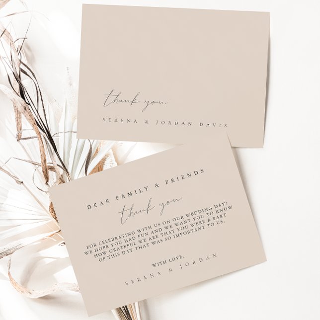 Simple Minimalist Wedding Thank You Card (Creator Uploaded)