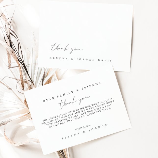 Simple Minimalist Wedding Thank You Card (Creator Uploaded)
