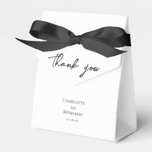 Simple Minimalist Wedding Thank You Favour Box