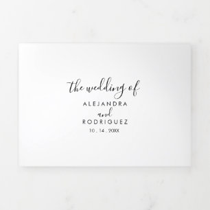 Simple Minimalist Wedding Tri-Fold Invitation