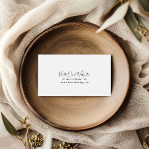 Simple Minimalist Wedding Website Enclosure Card