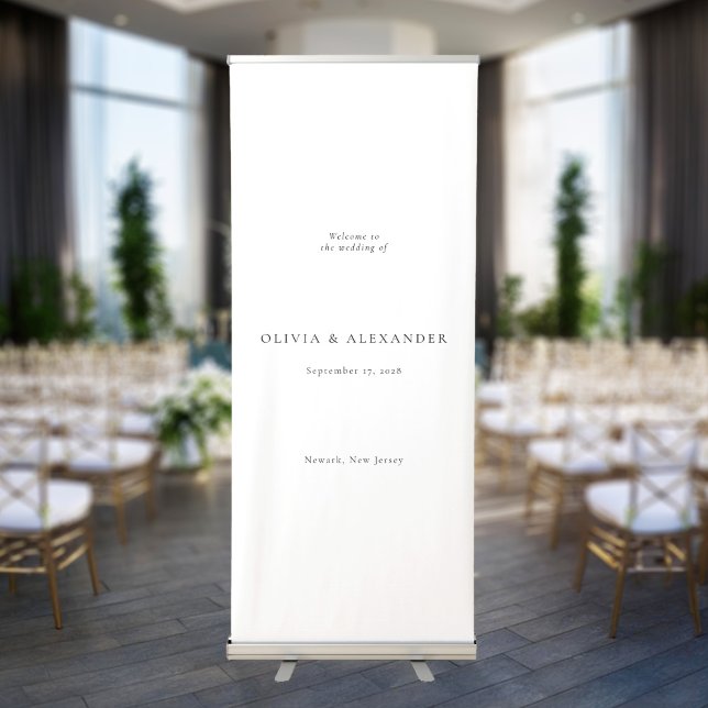 Simple Minimalist Wedding Welcome Retractable Banner (Creator Uploaded)