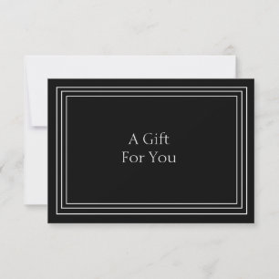 Simple Minimalist White & Black Gift Certificate