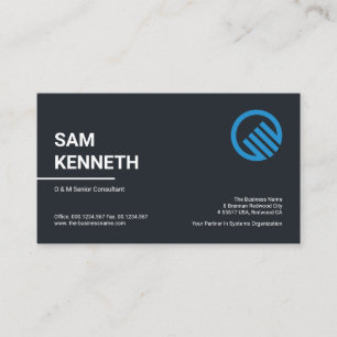 Simple Minimalist White Line CEO Entrepreneur Business Card