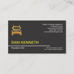 Simple Minimalist White Line President CEO Business Card